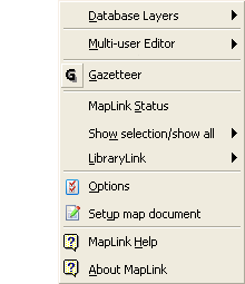 MapLink menu