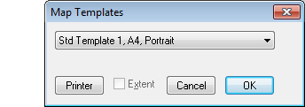 Map Templates selection window